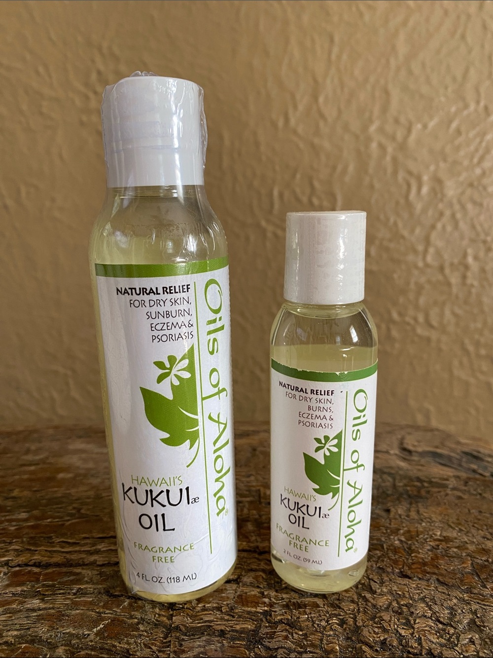 🌺Oils of Aloha🌺Hawaii Kukui Oil Fragrance Free Set of 2 Bottles